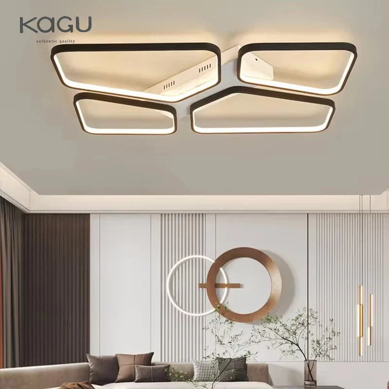 Afralia™ LED Ceiling Lights: Modern, Stylish, Minimalist Black for Living Room and Restaurant