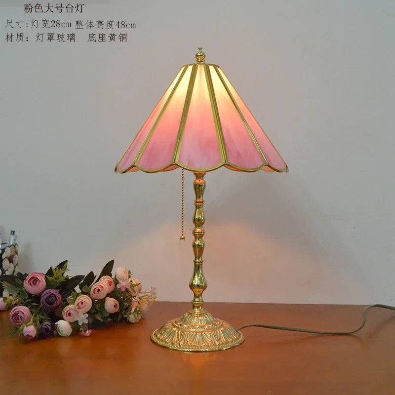 Afralia™ Brass Desk Lamp - French Retro Minimalist Light Luxury Bedroom Nostalgia