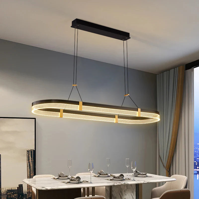 Afralia™ LED Ceiling Pendant Lights Modern Minimalist Chandelier for Living Room Dining Table Decor