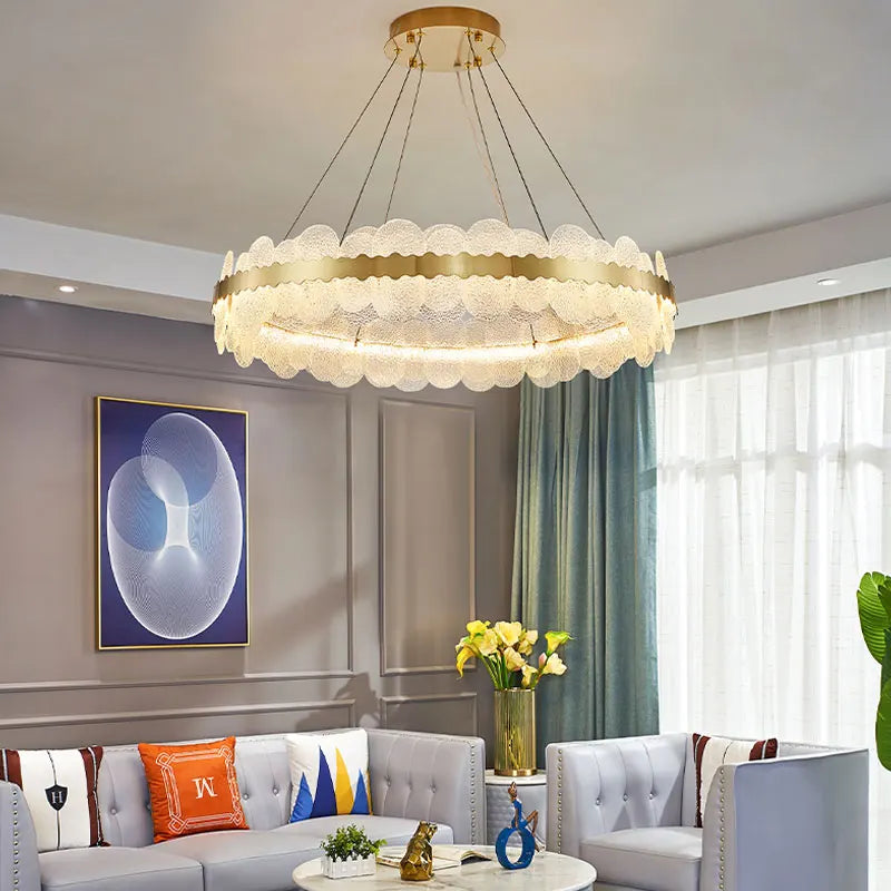 Crystal Starlight Chandelier by Afralia™ - Elegant Stainless Steel Pendant Light for Living Room & Kitchen