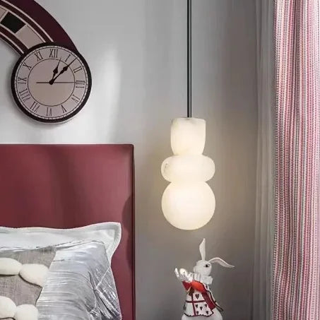 Afralia™ Spanish Marble LED Pendant Light for Modern Luxury Bedroom Decor