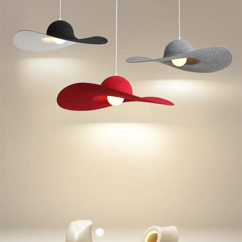 Afralia™ Minimalist Hat Pendant Lamp for Dining Bedroom Living Room Cafe Décor