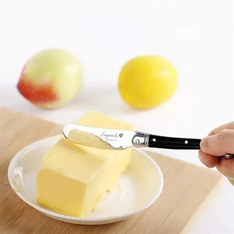 Afralia™ Rainbow Laguiole Butter Knife Set of 4 - Kitchen Cheese Dessert Spreaders