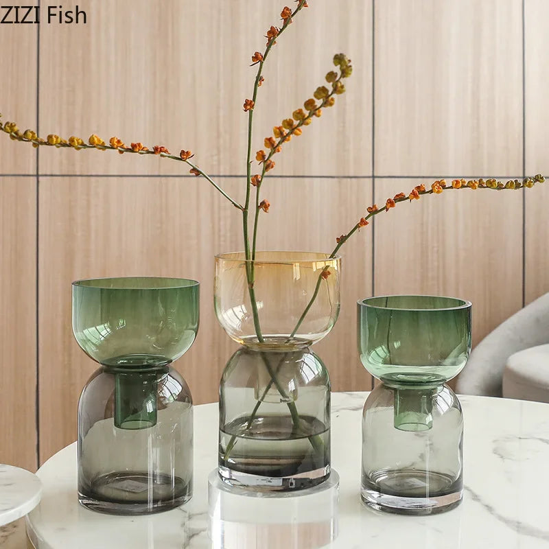 Afralia™ Glass Vase Hydroponics Flower Pots for Desk Decoration and Floral Arrangement