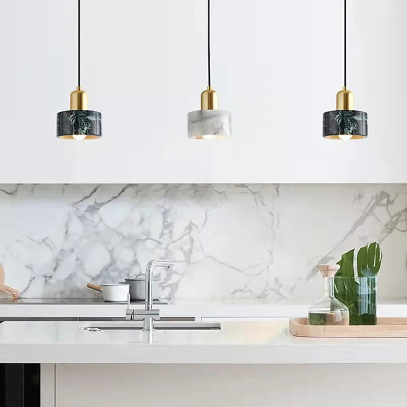 Afralia™ Marble Chandelier: Modern LED Pendant Lighting for Dining, Living, and Bedroom Décor