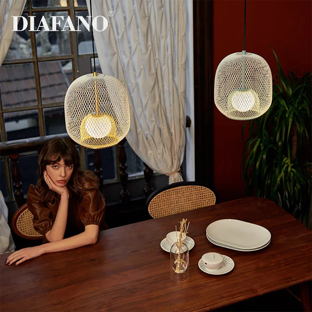 Afralia™ Nordic Foscarini Spokes LED Pendant Light - Modern Industrial Bird Cage Chandelier