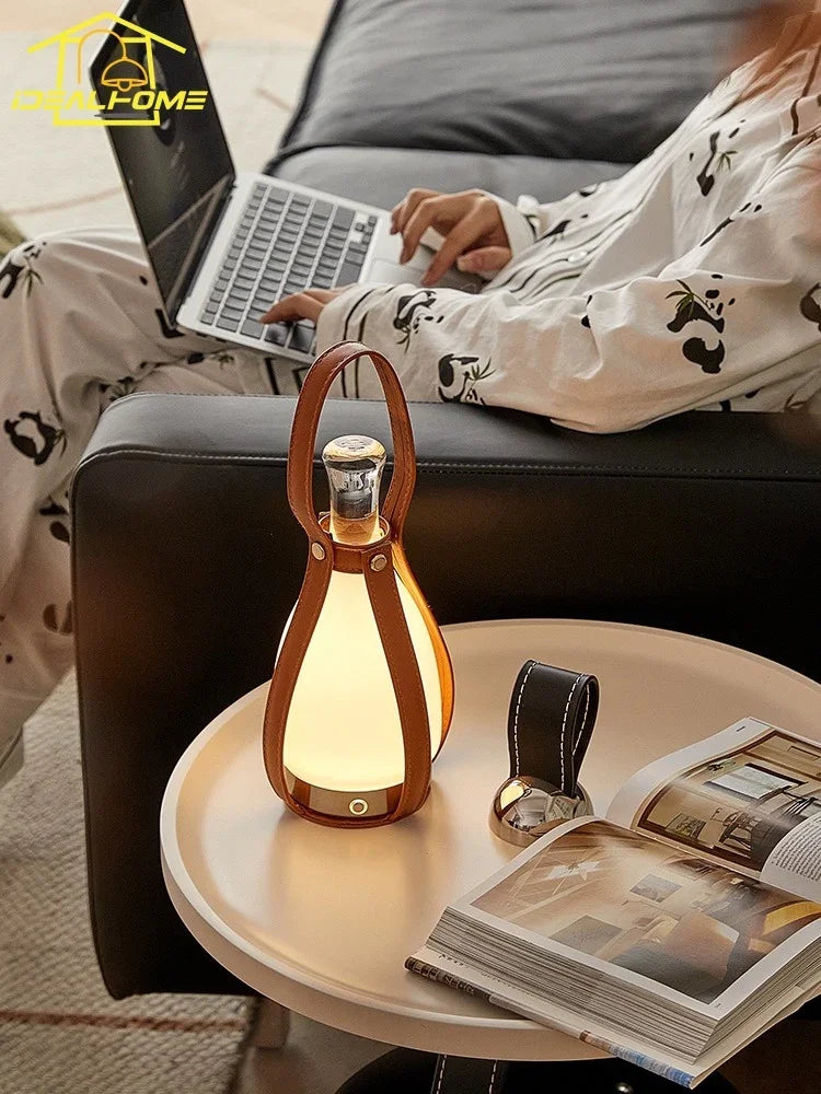 Afralia™ Grapefruit Table Lamp LED Portable Desk Light Vintage Retro Rechargeable