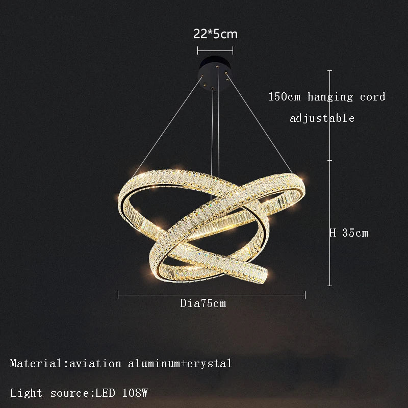 Afralia™ Elegant Crystal Chandelier for Luxury Home Decoration