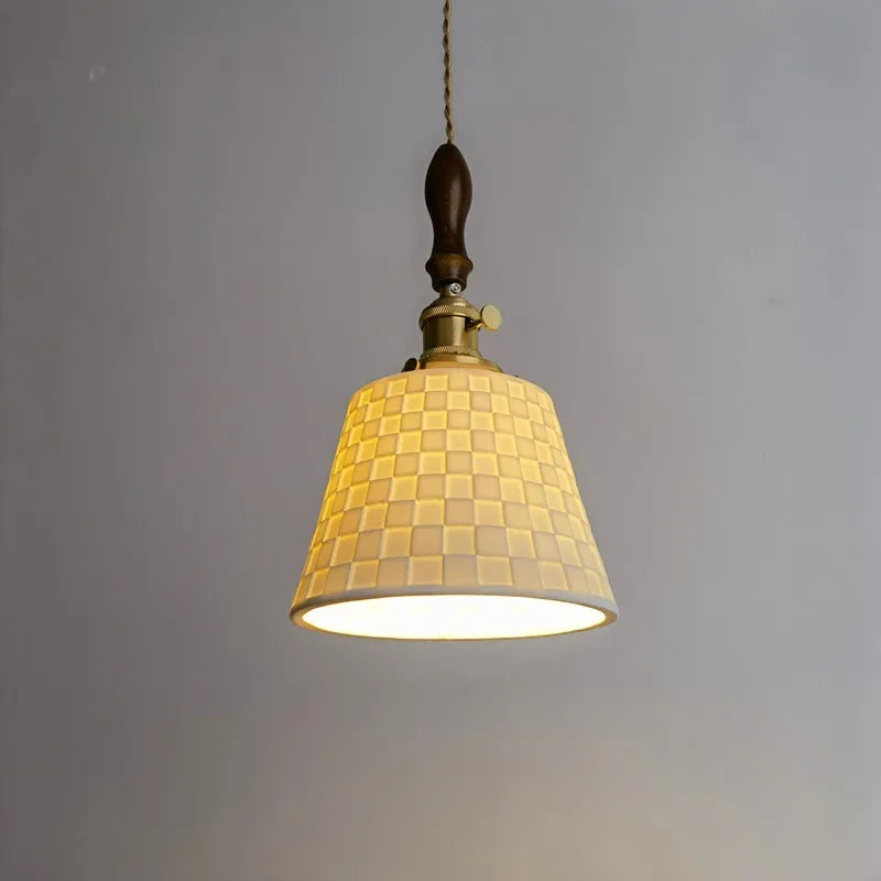 Afralia™ Ceramic Copper LED Pendant Light for Kitchen Dining Bedroom Decor