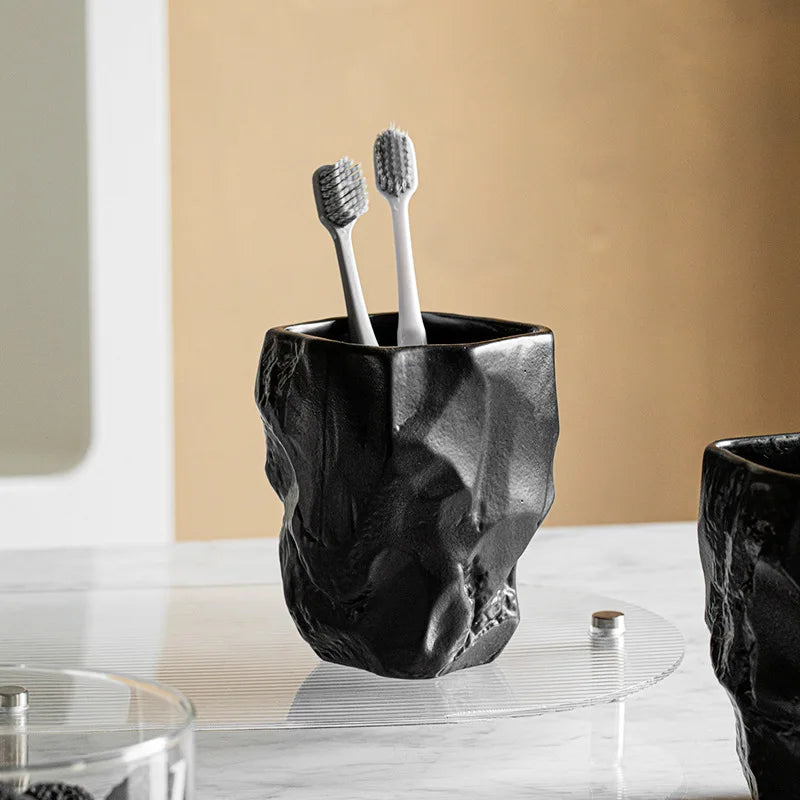 Afralia™ Irregular Shaped Mouthwash Cup & Brush Holder Silicone Mold