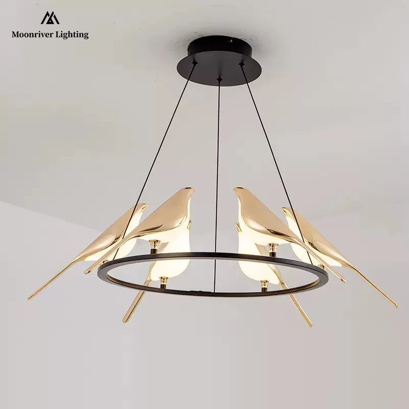 Afralia™ Modren Style Magpie Bird Chandelier Pendant Light for Children's Room