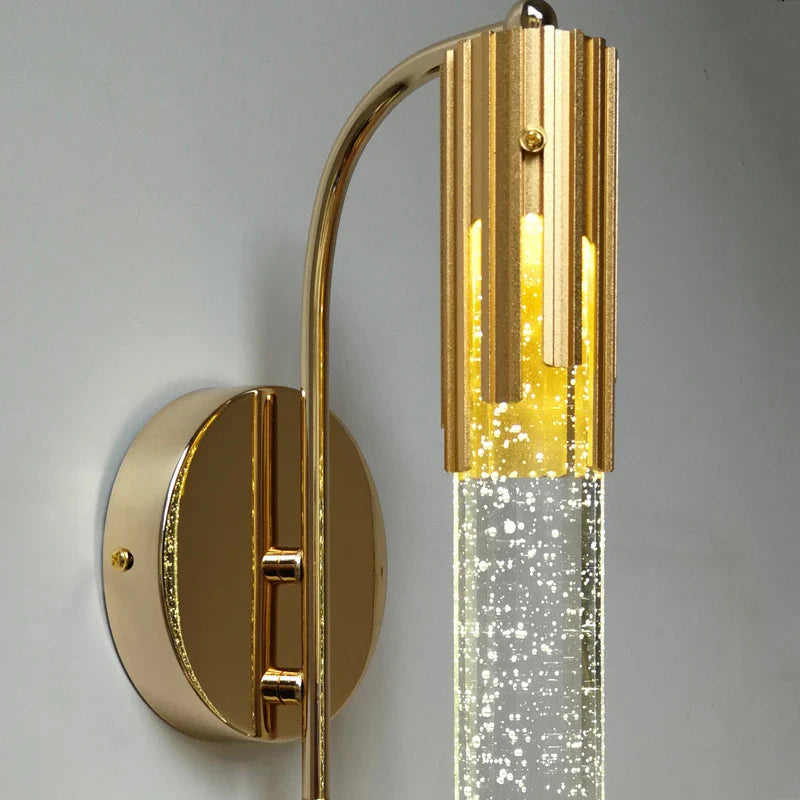 Afralia™ Modern Crystal Wall Lamp Bedroom LED Lighting Minimalist Creative Design