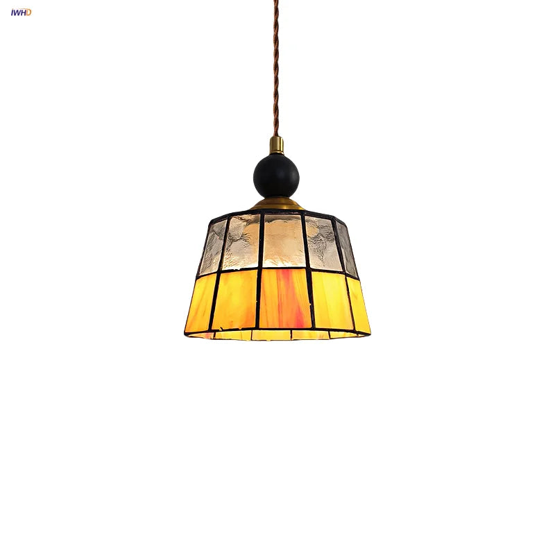 Afralia™ Tiffany Glass LED Pendant Lights for Modern Nordic Home Decor