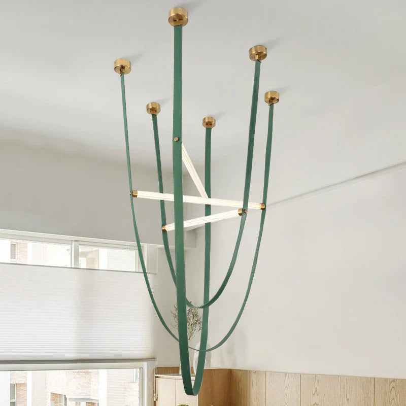 Afralia™ LED Minimalist Chandelier Pendant Lamp for Living Room Decor