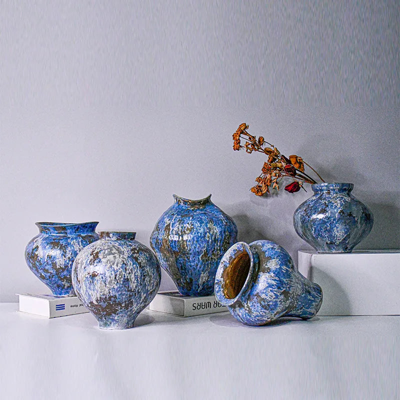 Afralia™ Handcrafted Chinese Porcelain Vase Home Decor Flower Arrangement Accessory