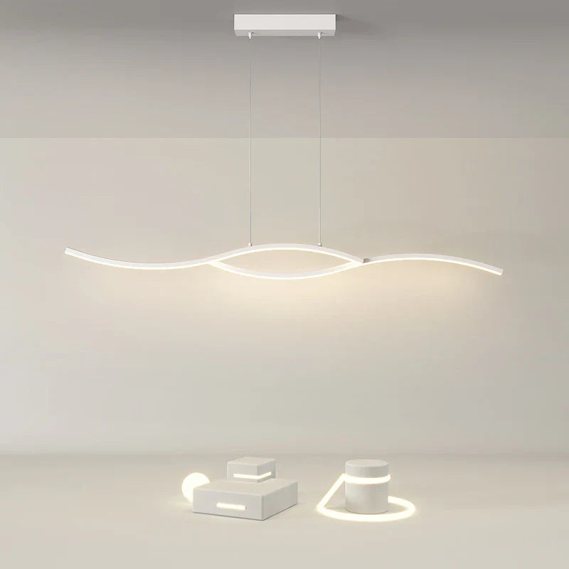 Afralia™ LED Pendant Chandelier: Modern Nordic Strip Light for Dining, Kitchen, Office, Coffee Room