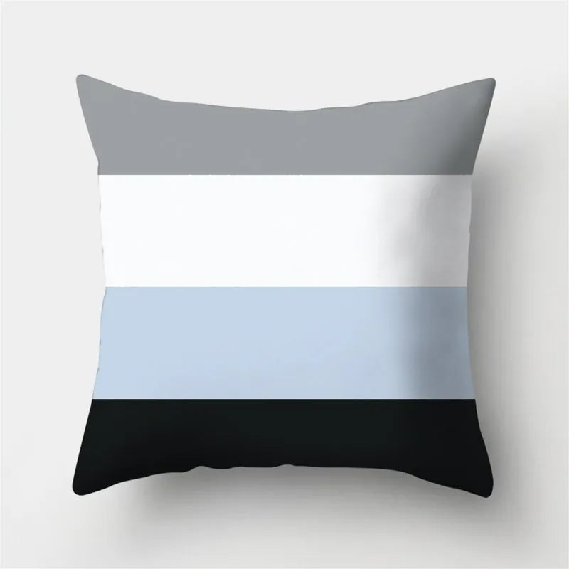 Afralia™ Geometric Pattern Nordic Light Blue Pillowcase Set