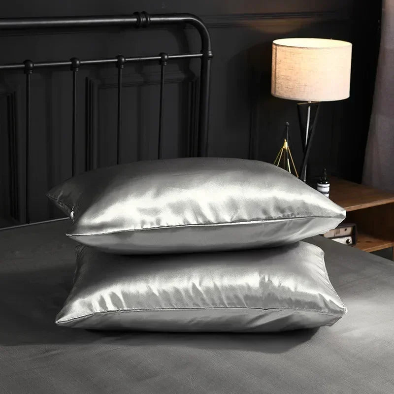 Afralia™ Silky Satin Fitted Sheet - Smooth Luxury Bed Linen for Queen King Double Beds