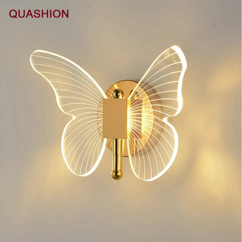 Afralia™ Butterfly Copper Wall Lamp for Luxury Home Decor