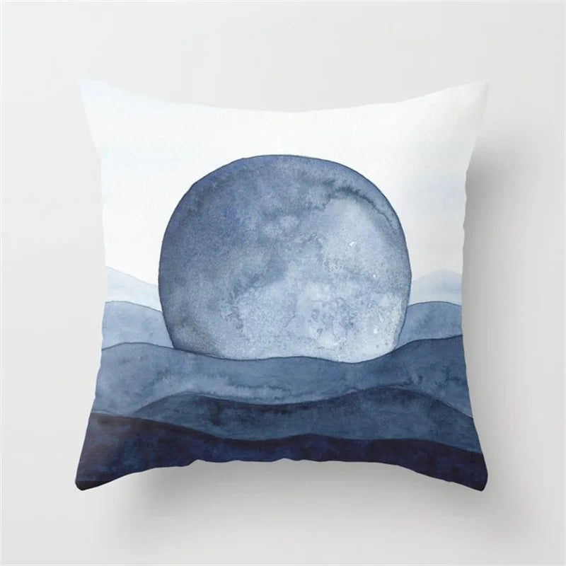 Afralia™ Geometric Heart Round Cushion Cover for Home Decor
