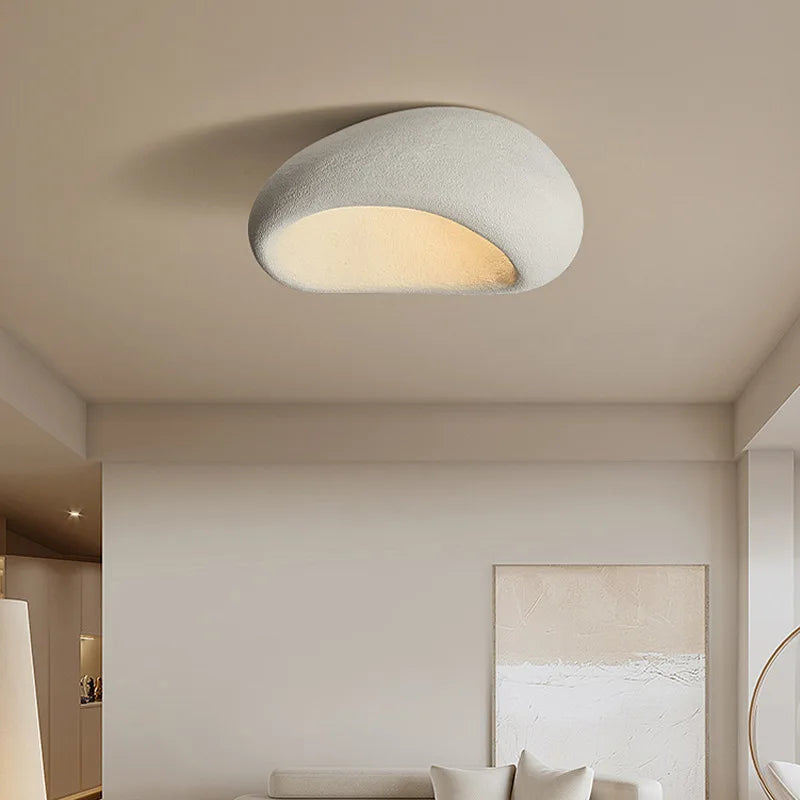 Afralia™ Wabi Sabi LED Ceiling Light White Gray Chandelier for Living Dining Bedroom