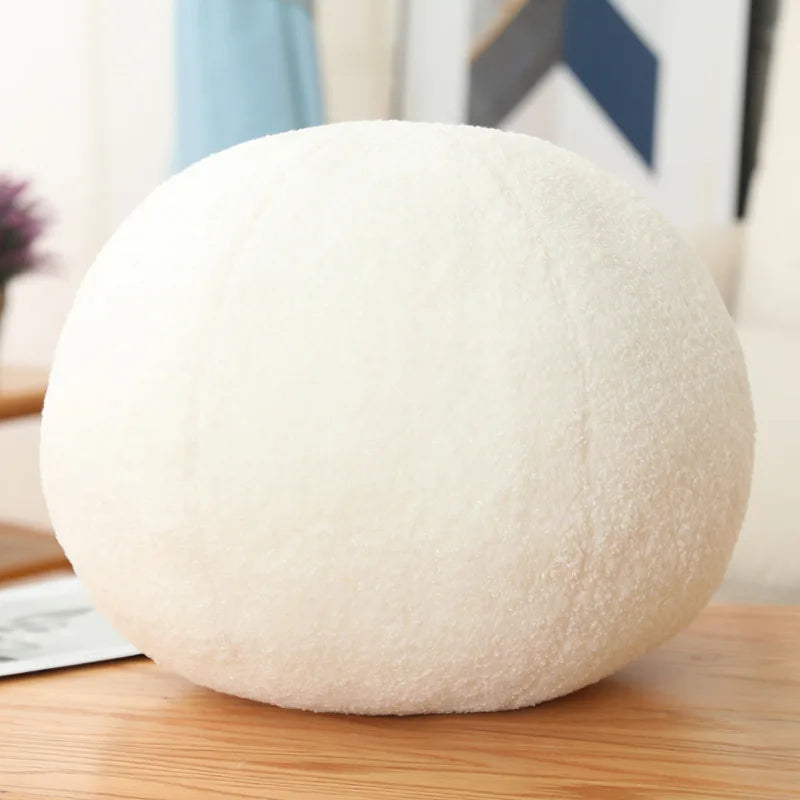 Afralia™ White Ball Throw Pillow: Modern Chic Soft Farmhouse Round Cushion