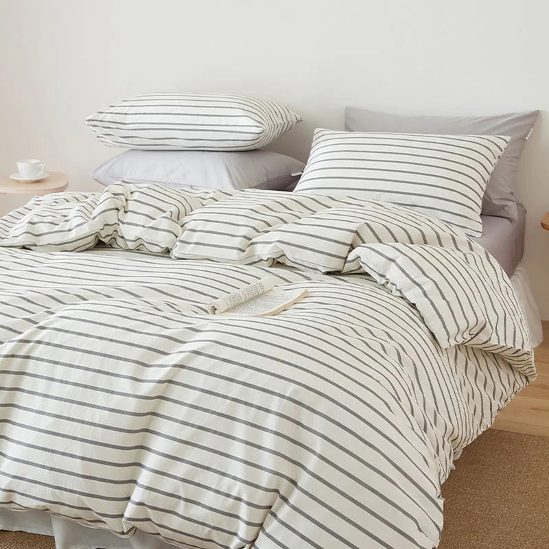 Afralia™ Soft Cotton Single Duvet Cover - Cozy Nordic Comforter, All Seasons