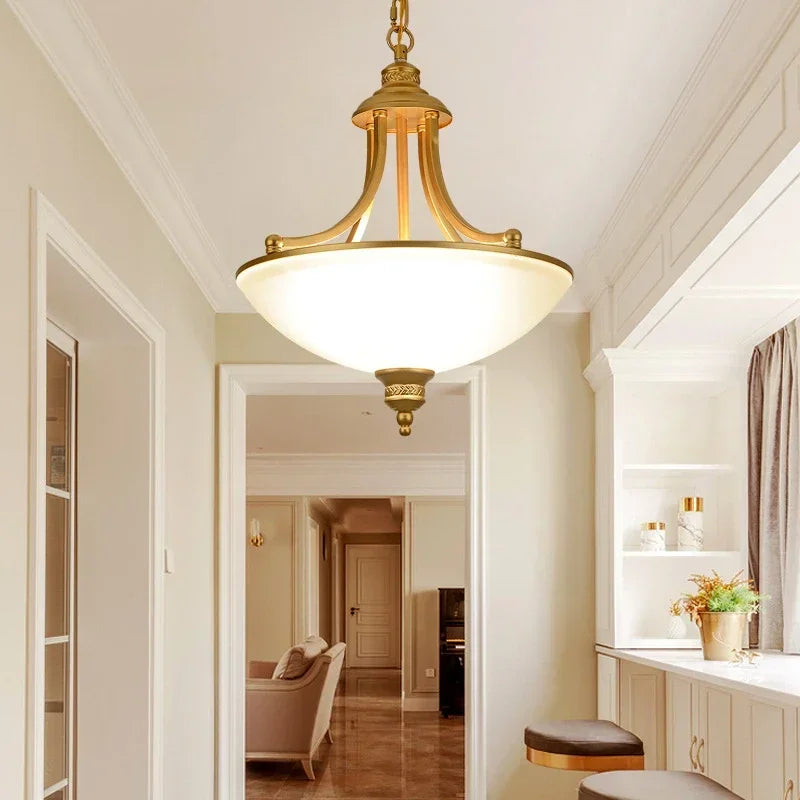 Afralia™ Retro Iron Ceiling Chandelier LED Light for Living Room Dining Room Decor