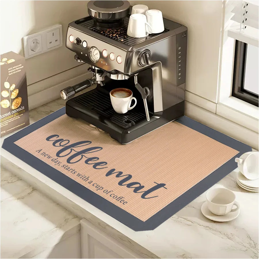 Afralia™ Silicone Coffee Maker Mat: Countertop & Coffee Bar Accessory, Table Under Appliance Mat