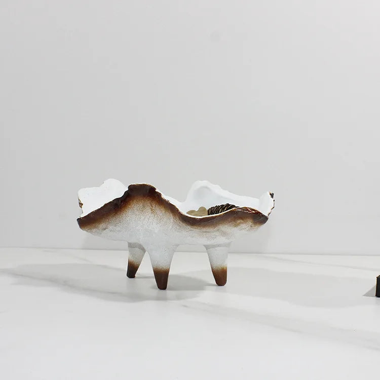 Afralia™ Resin Handicraft Storage Tray with Irregular Feet - Home Decor Fruit Dish Tray