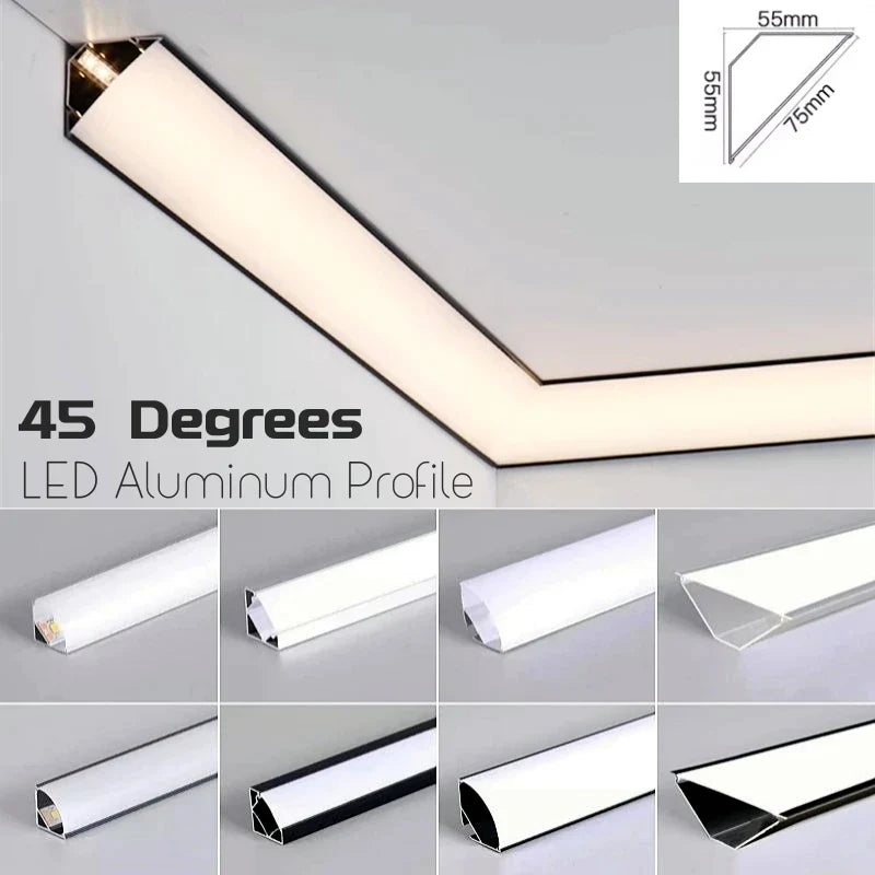 Afralia™ Alumium Profile LED V-Type Corner Beam Linear Strip Lights