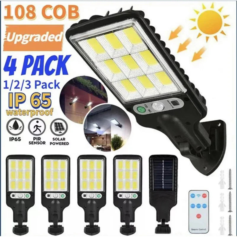 Afralia™ Solar Outdoor Security Lighting with 3 Modes for Garden, Path, Yard