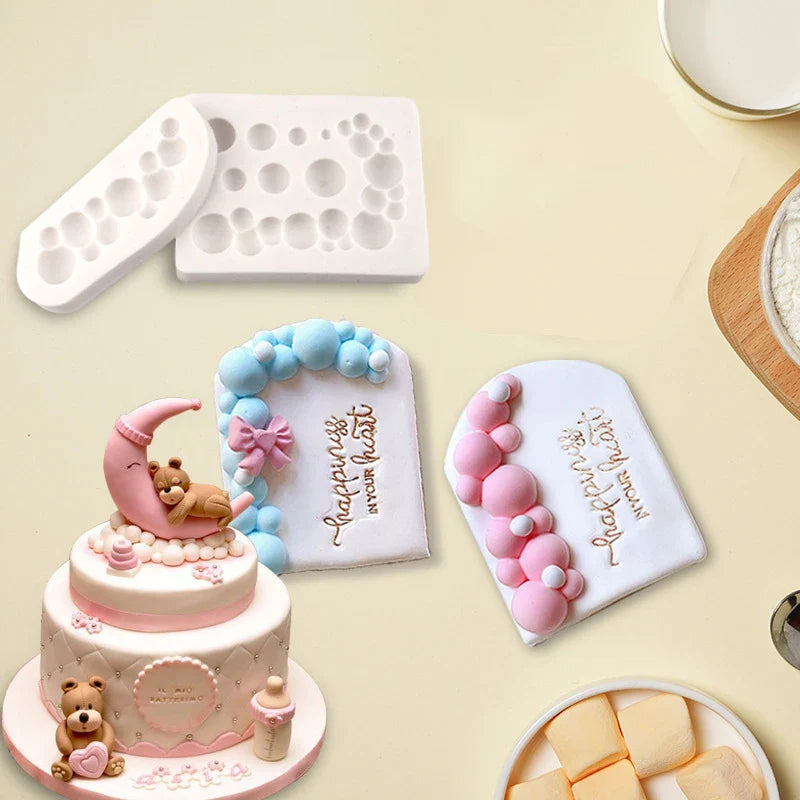 Afralia™ Silicone 3D Bubble Cake Mold Kitchen Decoration Mould Cookie Chocolate Sphere