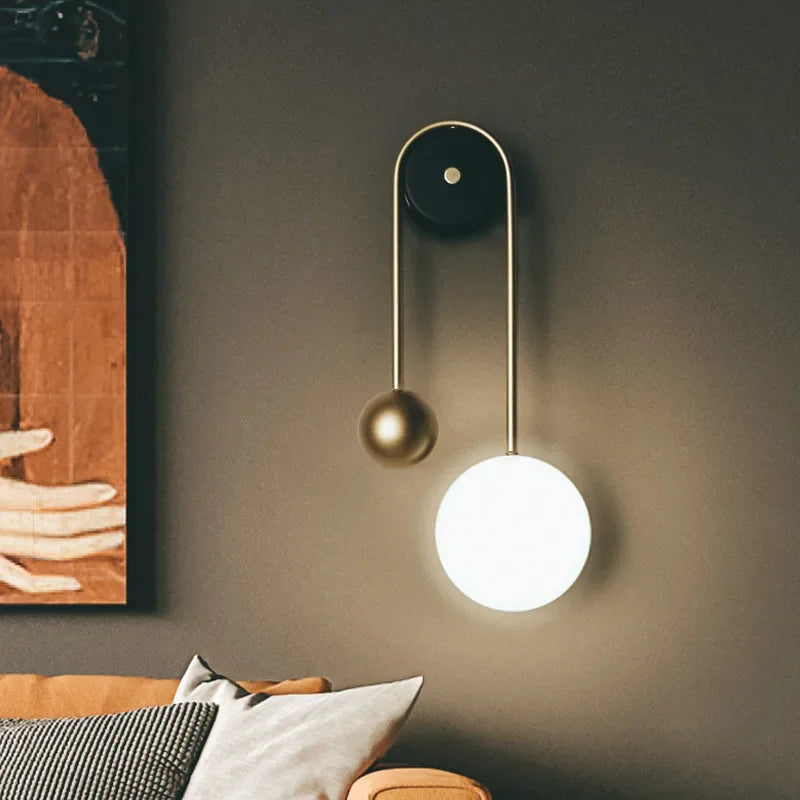 Afralia™ Modern Nordic Wall Sconce for Living Room Bed Room LED Wall Light