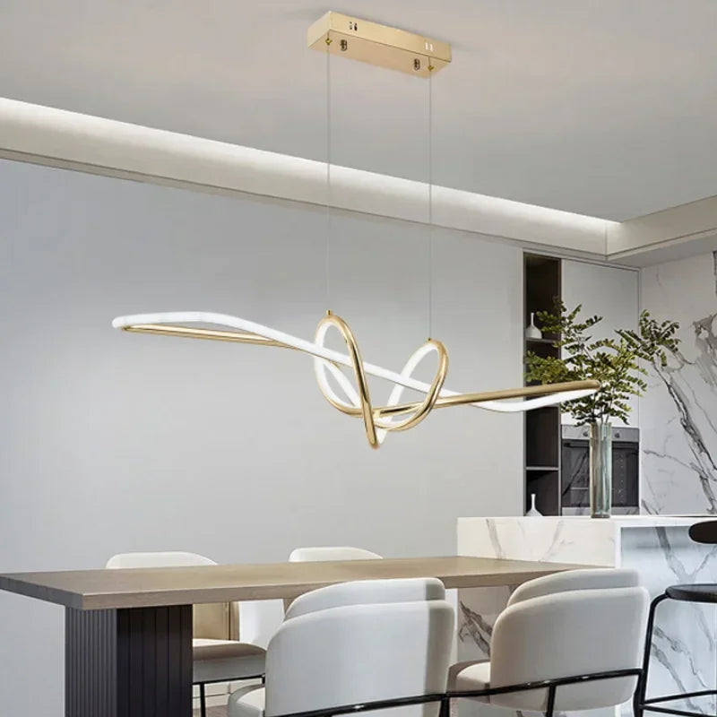 Afralia™ Gold LED Chandeliers: Modern Kitchen & Restaurant Lighting Fixtures