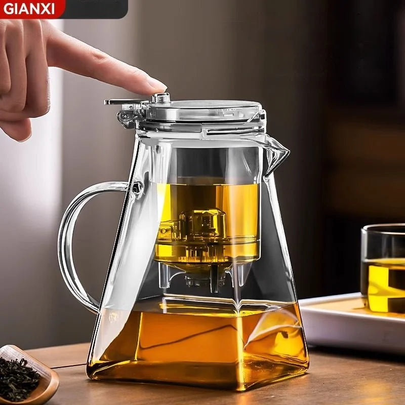 Afralia™ Glass Teapot Set with Heat-Resistant Filter, Perfect for Brewing Tea and Infusions