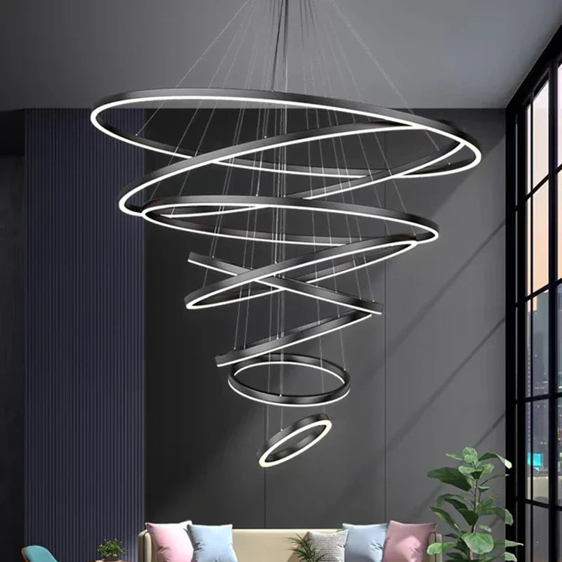 Afralia™ Nordic Home Decoration Stair Chandelier Living Room Dining Room Pendant Lights Ceiling Light Indoor Lighting