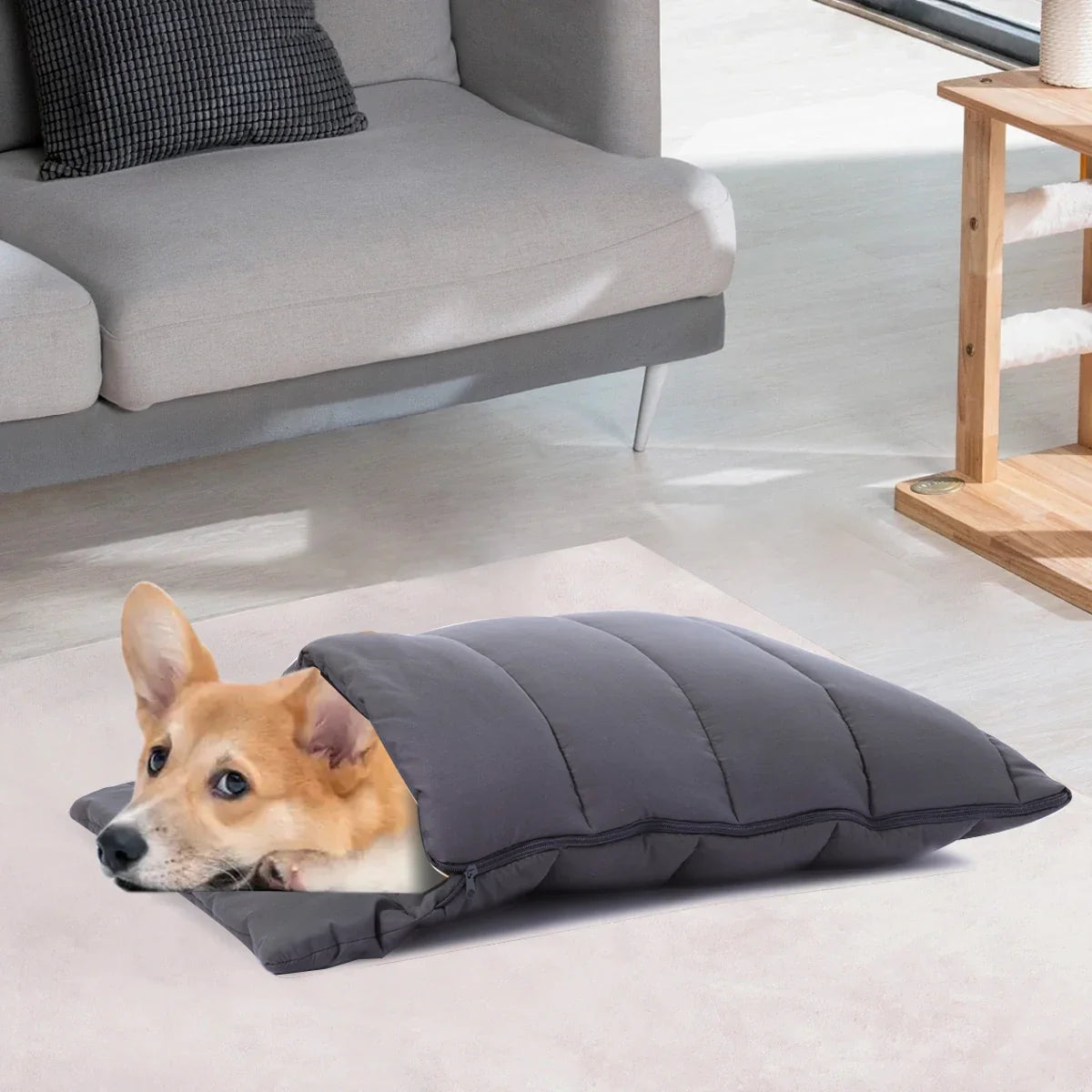 Afralia™ Cozy Cat Cave Bed, Washable Soft Hideaway for Indoor Cats