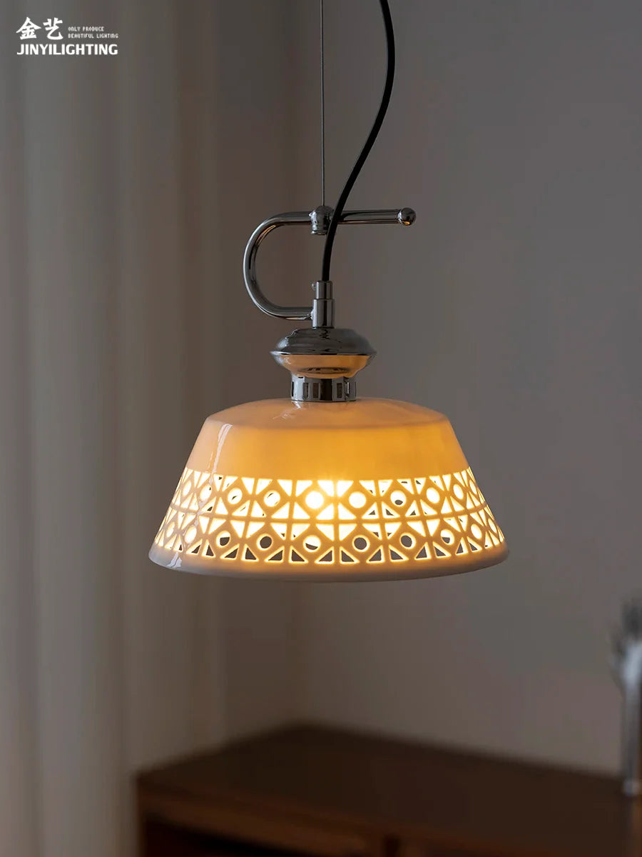 Afralia™ Ceramic Pendant Light, Nordic Retro Style for Bedroom, Aisle, Dining Room