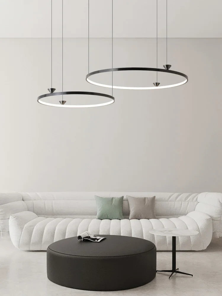 Afralia™ Modern Italian Style LED Annular Chandelier for Living Room Dining Bedroom