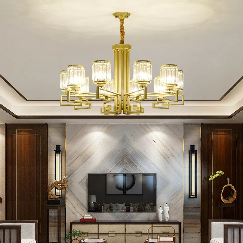 Afralia™ Crystal Chandelier: Modern Luxury Main Light for Livingroom, Hall, and Restaurant