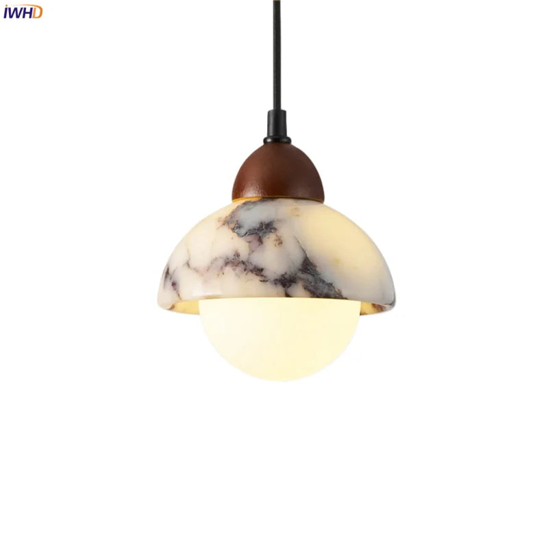 Afralia™ Glass Ball LED Pendant Light for Bedroom Dining Room Kitchen - Vintage Hanging Fixture