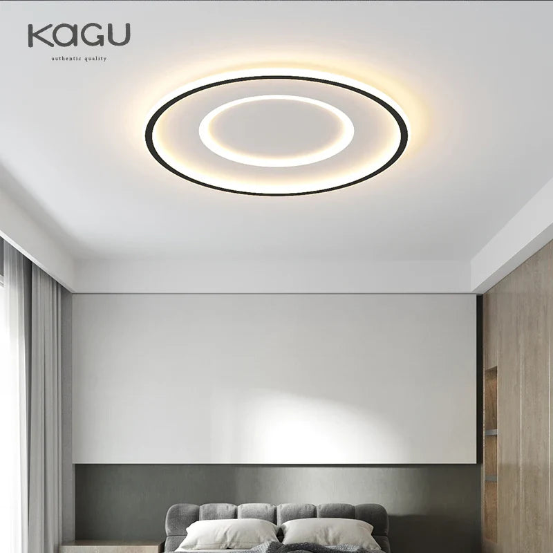 Afralia™ Modern Black & White LED Ceiling Chandelier for Home Decoration