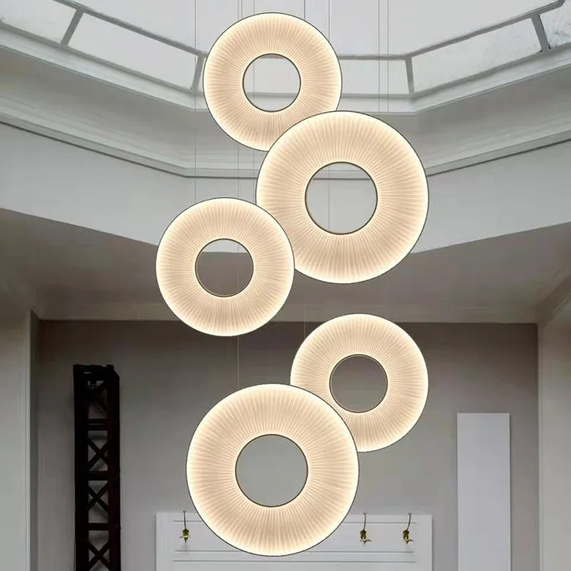 Afralia™ Donut LED Pendant Light - Modern Minimalist Round Lamp for Bedroom Decor