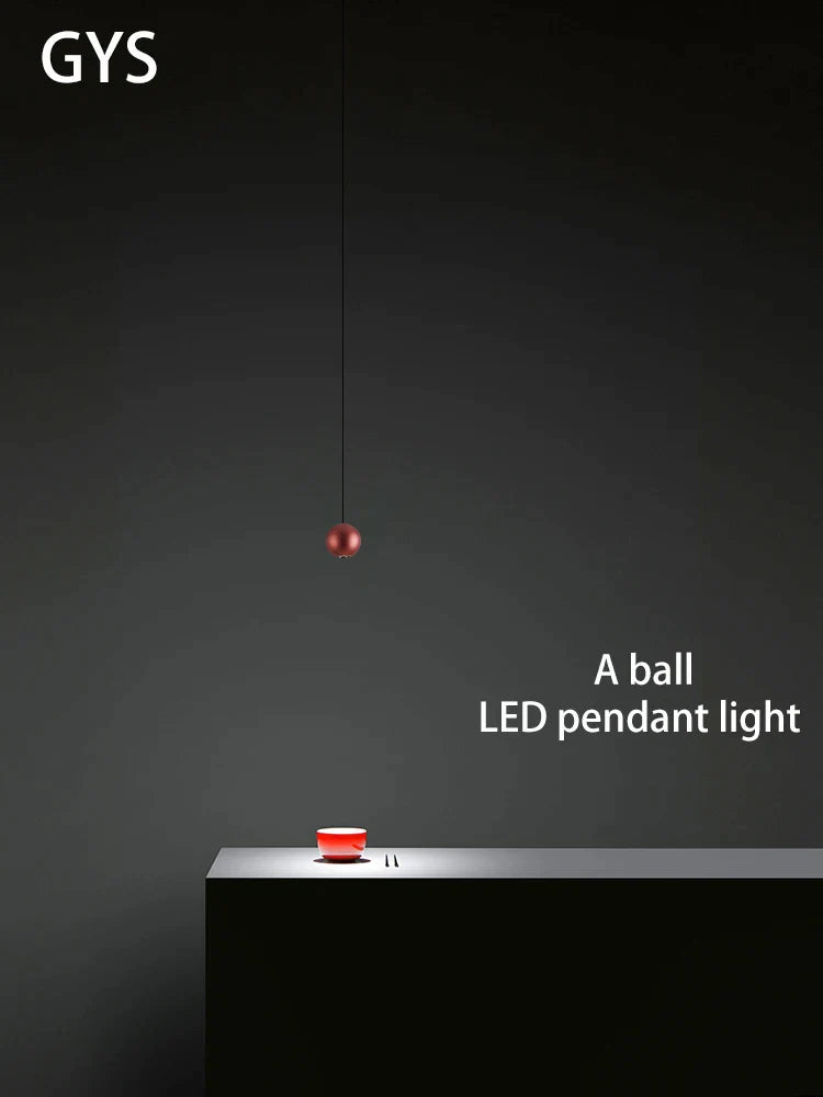 Afralia™ LED Aluminum Ball Pendant Light: Minimalist Nordic Chandelier for Bedroom Decor