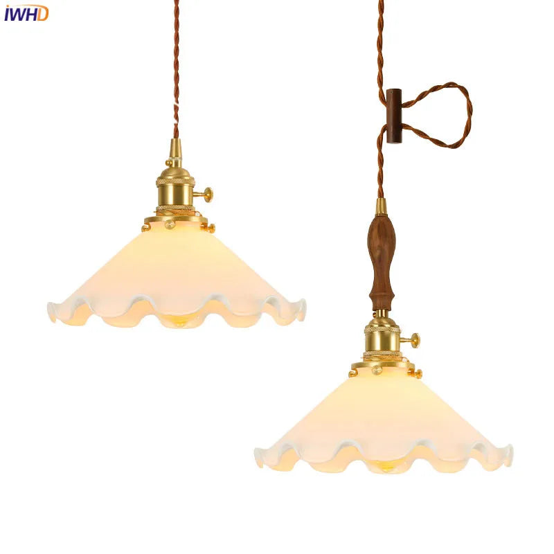 Afralia™ Glass LED Pendant Lamp: Modern Copper Nordic Indoor Lighting for Home, Coffee, Bedroom & Living Room