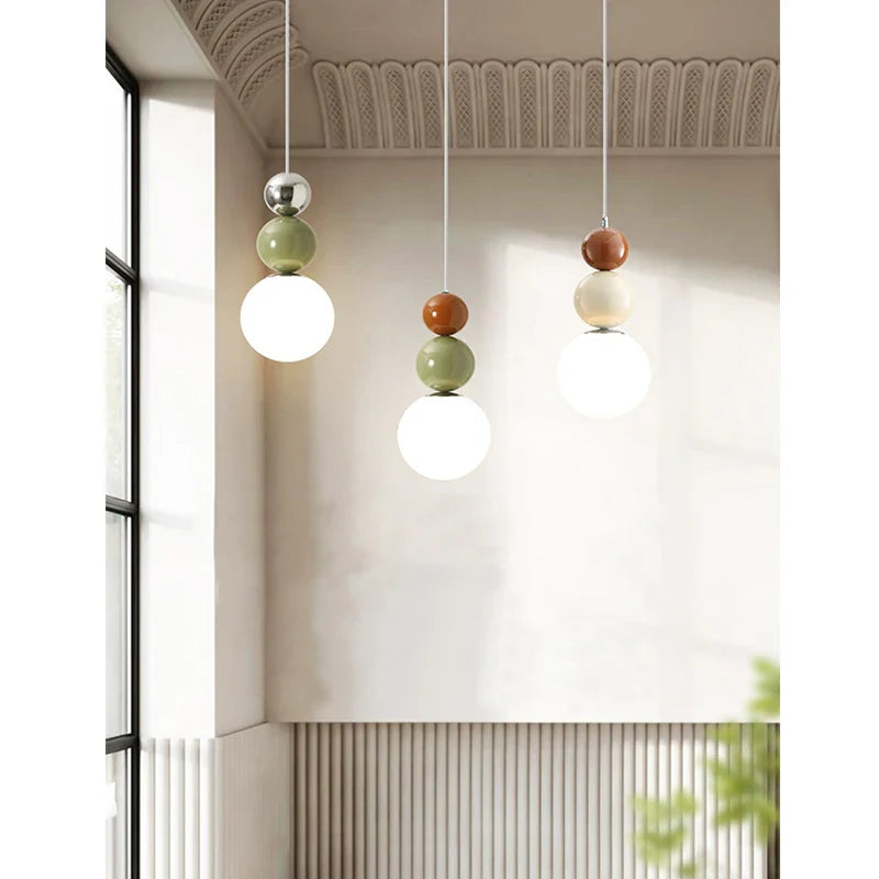 Afralia™ Cream Style Modern Minimalist Nordic Pendant Light for Master Bedroom