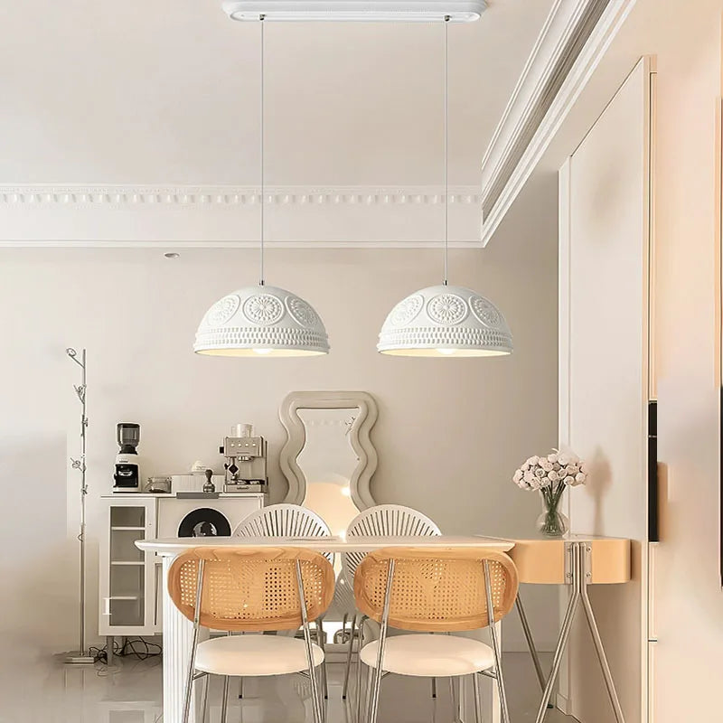 Afralia™ French Cream Style LED Chandelier for Restaurant Bar and Kitchen