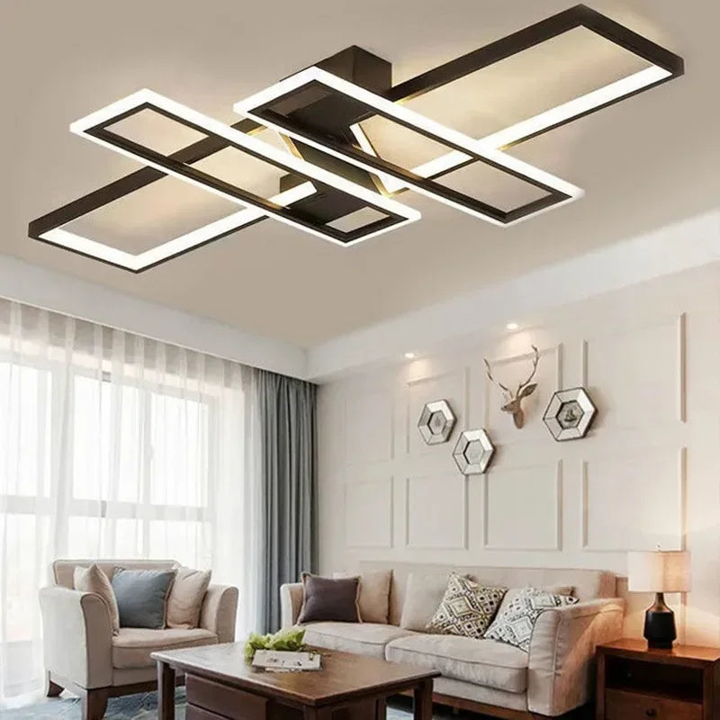 Afralia™ LED Ceiling Chandelier: Modern Living Room Dining Kitchen Decor Lighting Fixture