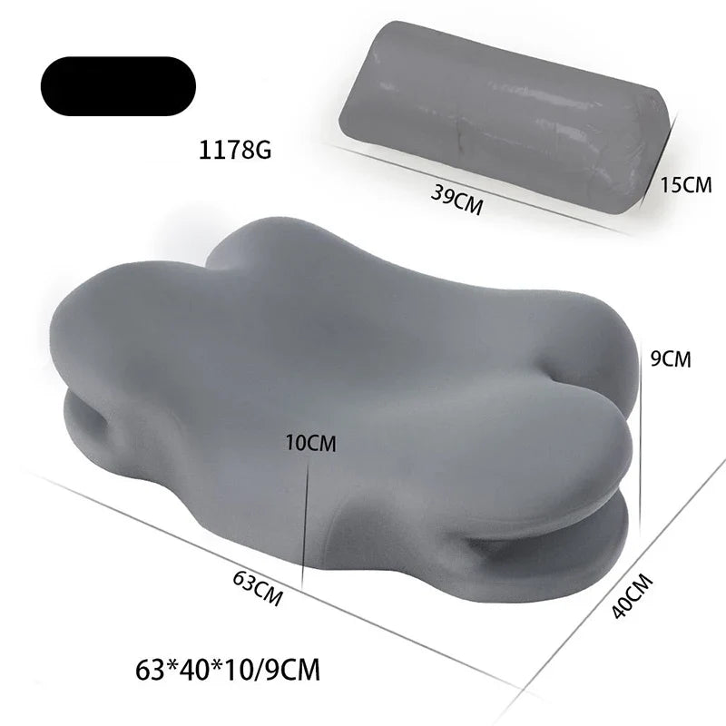 Afralia™ Memory Cotton Ice Silk Cervical Pillow for Home Sleep Aid and Body Support